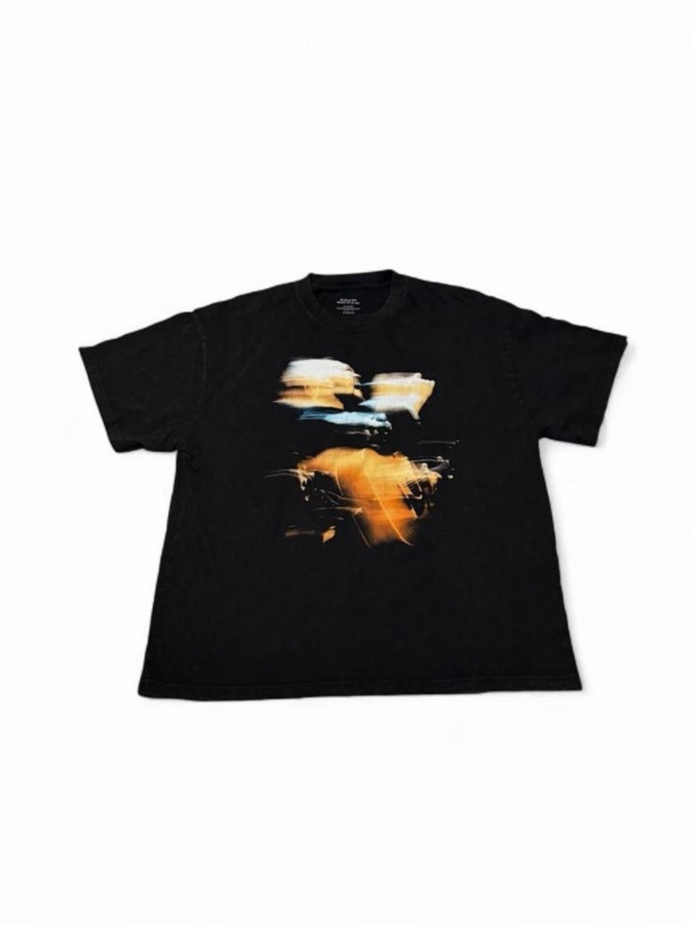 Zach Bryan Quittin' Time Tour Blur Graphic Print Size XL Black T-Shirt